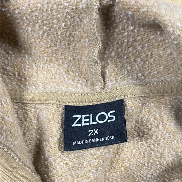 ZELOS Beige Hoodie with USA Logo - Picture 3 of 3